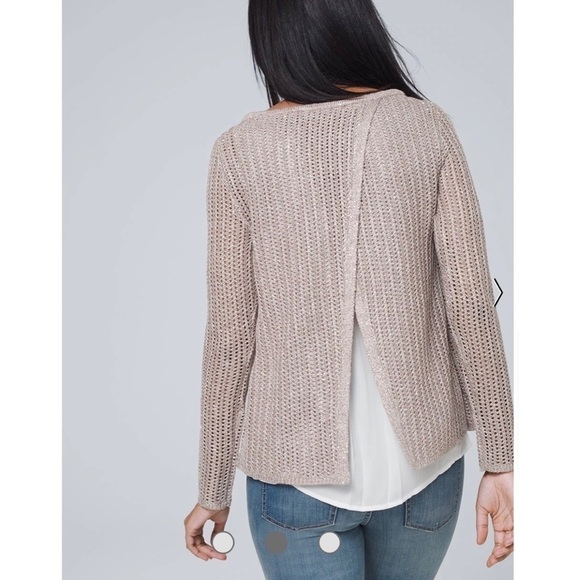 Nwot Whbm Sequin Twofer Sweater - Picture 3 of 10